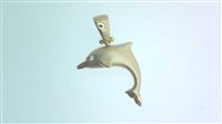 Pendente Donna MARE in Oro giallo Diamante DELFINO DIA CT 0.01 M.PAL QO TOT 2.70 Sommer G